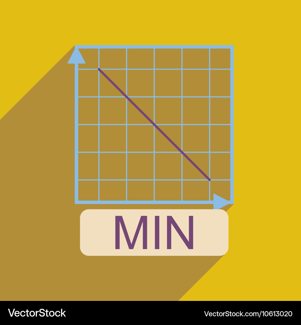 Flat web icon with long shadow falling graph Vector Image