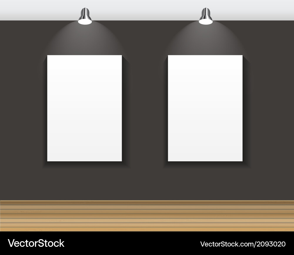 Frame on wall for your text and images vector image