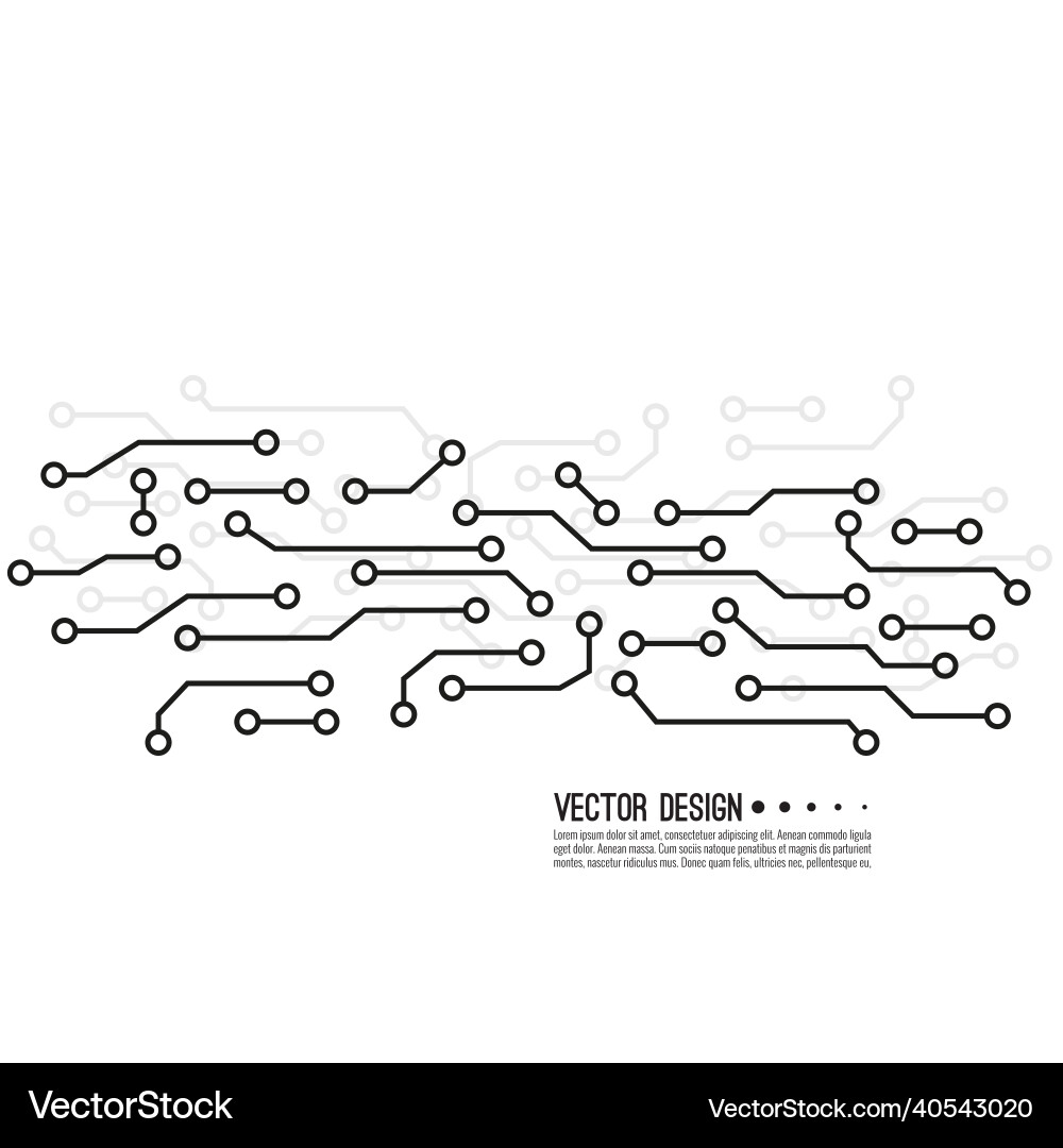 High-Tech Circuit Board Background Vector Image