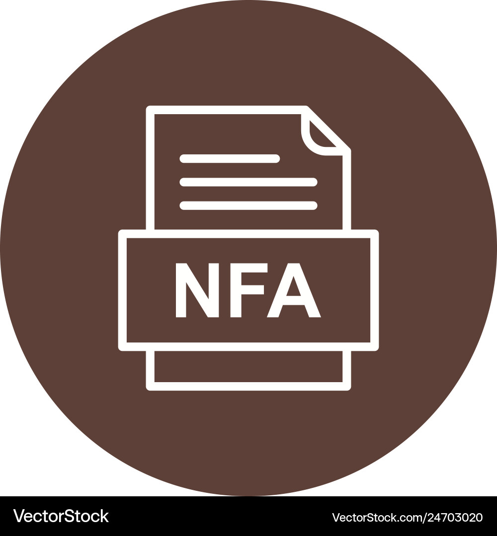 Nfa file document icon Vector Image
