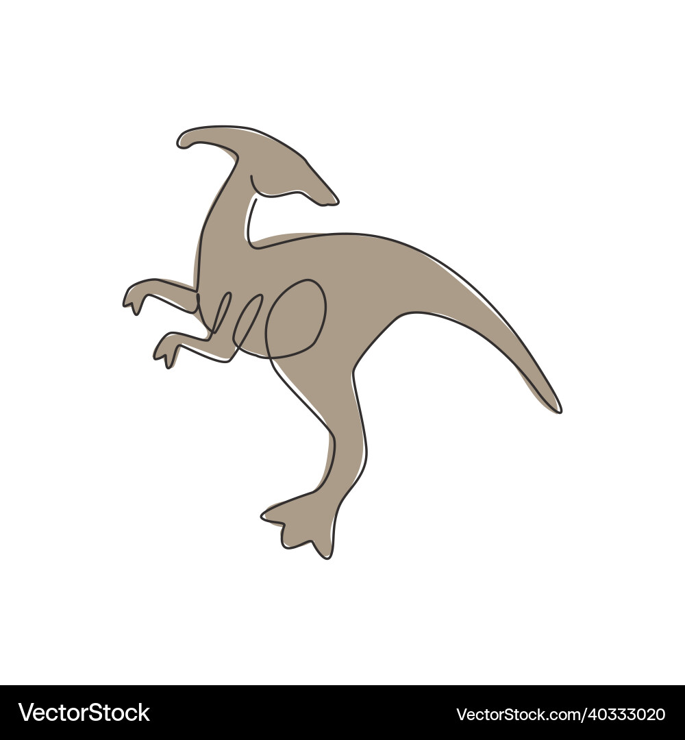 One single line drawing of agile and fast Vector Image