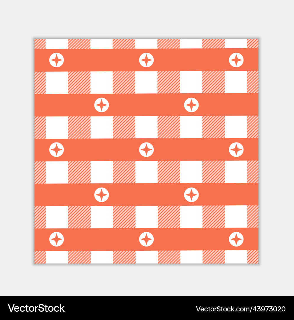 Red Gingham Check Pattern vector image