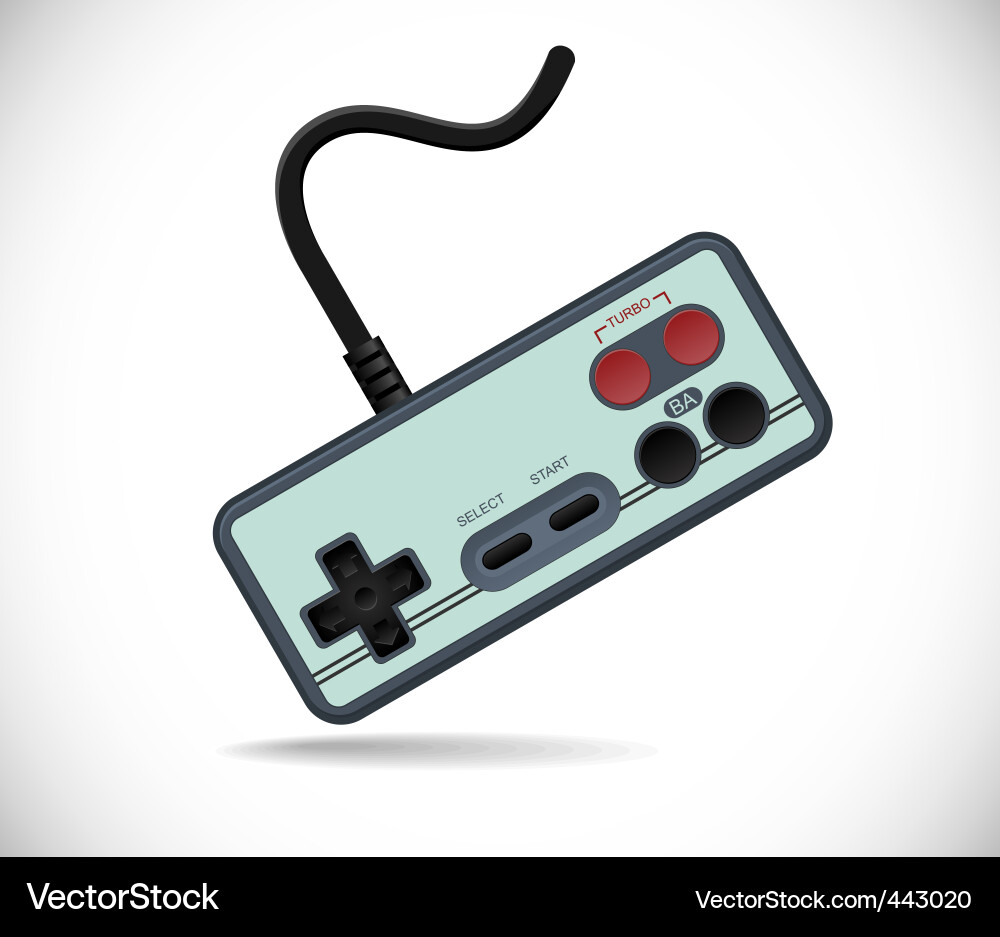 Retro Gamepad Vector Image