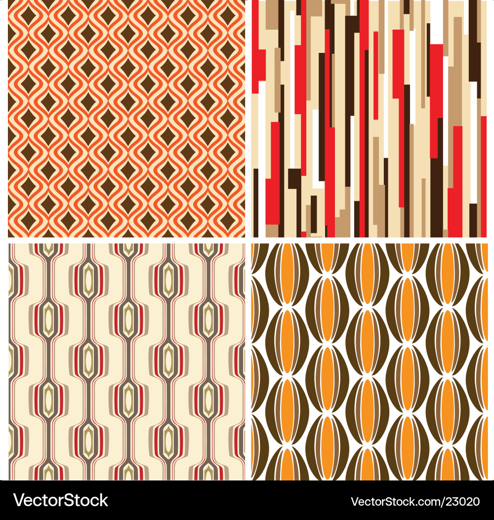Retro Spice Patterns Vector Image