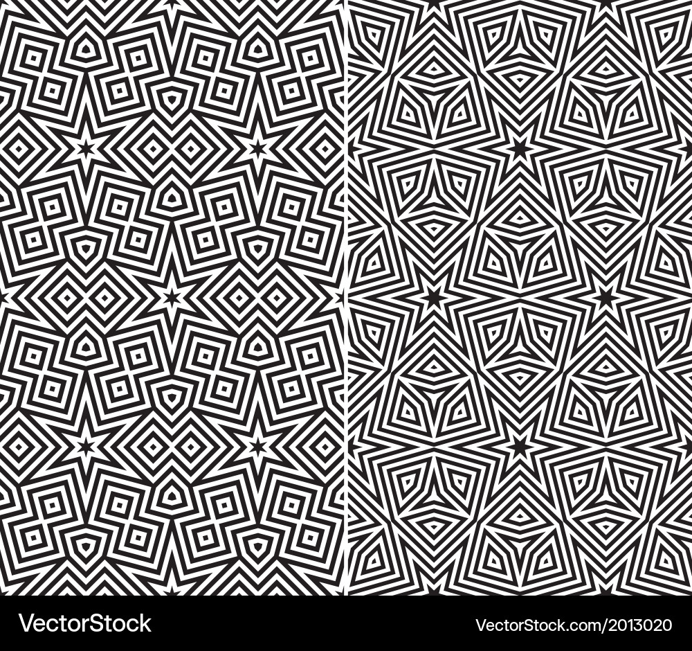 Seamless starry patterns vector image