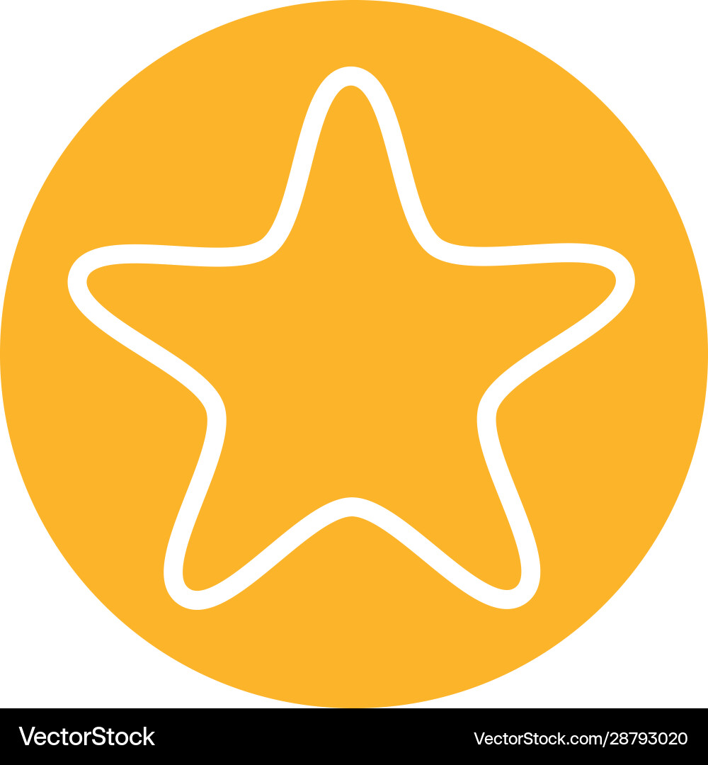 Star five pointed block style icon vector image
