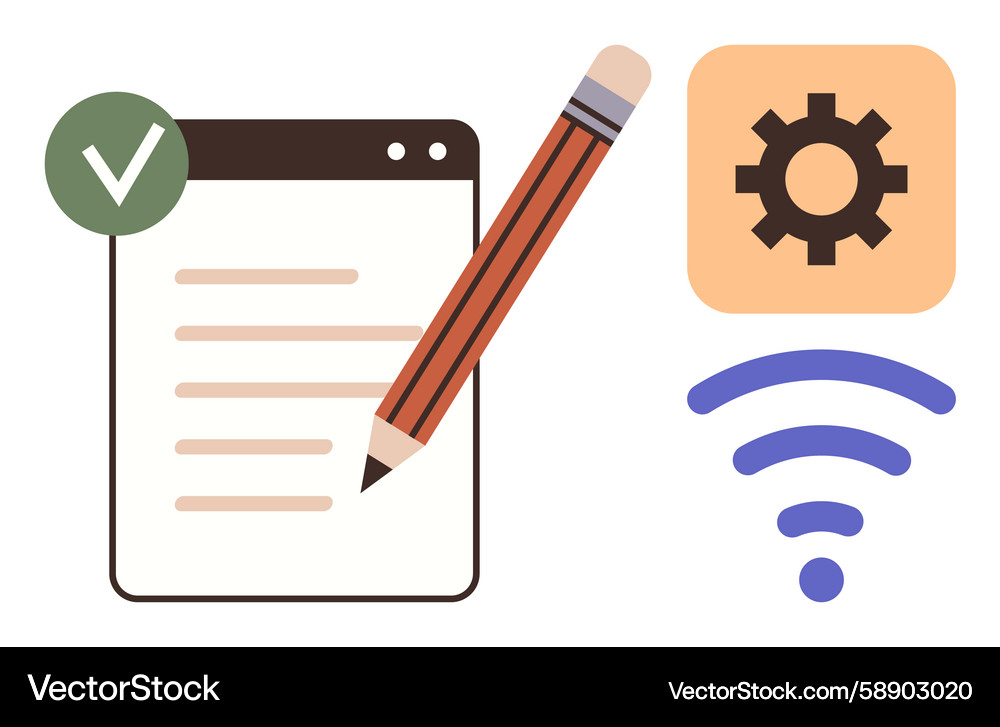 Task Management & Checklist Vector Image