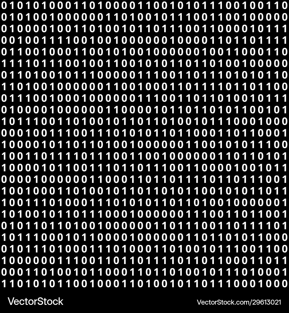 Binary code background vector image