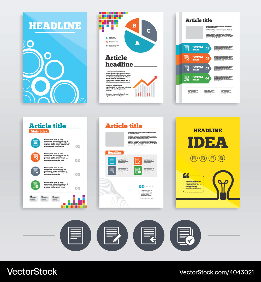 Document icons upload file and checkbox vector image