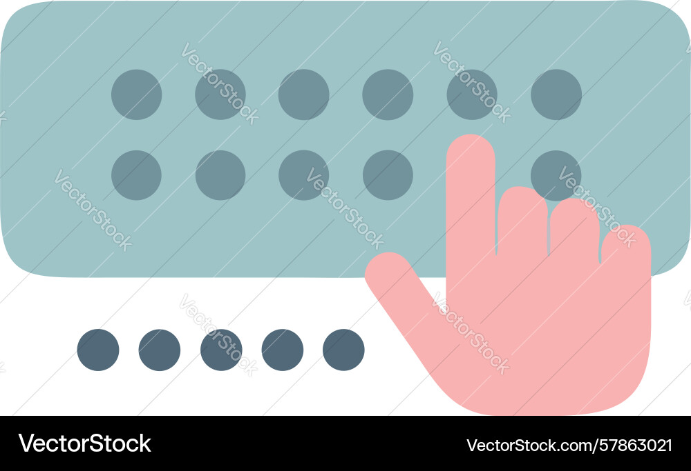 Hand cursor clicking on digital keyboard vector image