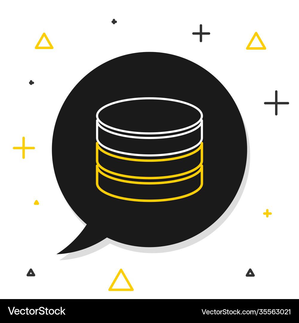 Line database icon isolated on white background Vector Image