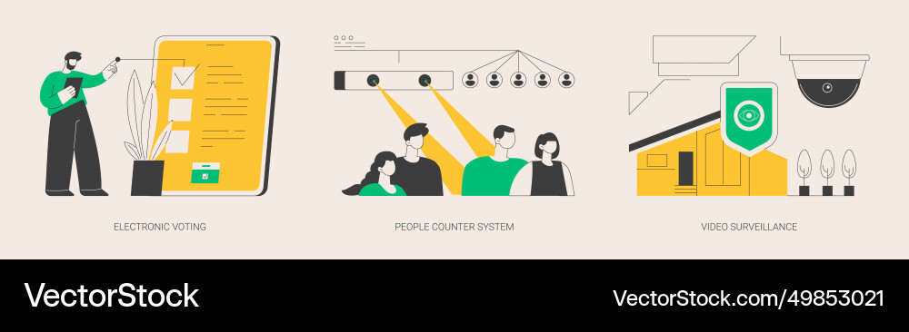 People monitoring and analytics abstract concept People monitoring and analytics abstract concept vector image