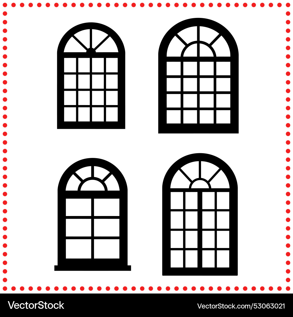 Perfect frame windows that capture light and add Vector Image