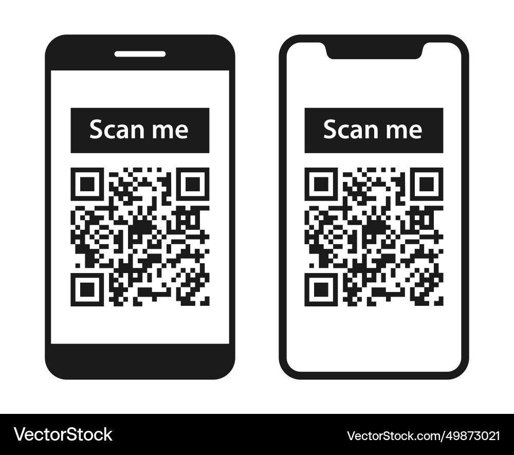 Qr code set scan icon template me Qr code set scan icon template me vector image