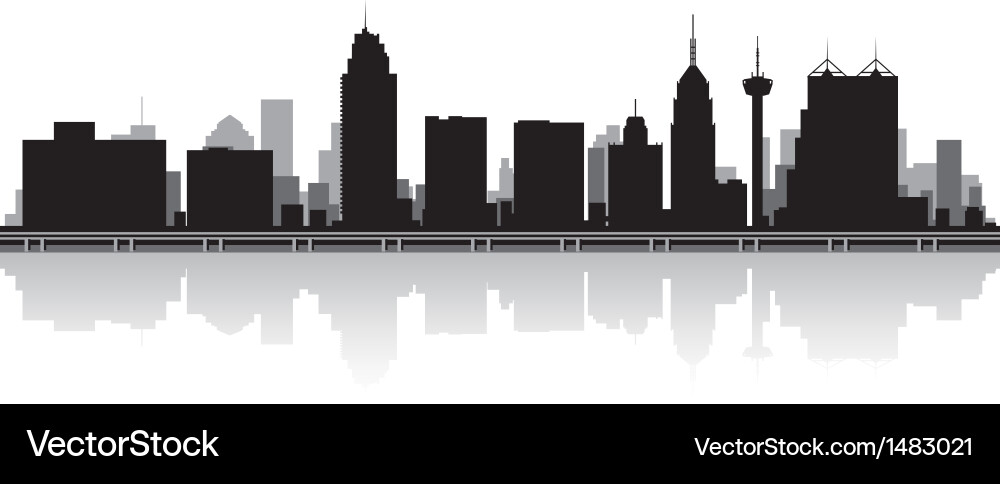 San Antonio City Skyline Silhouette vector image