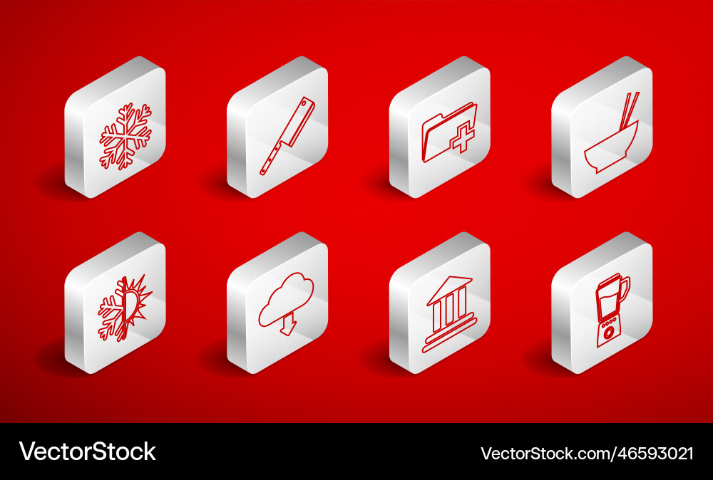 Set line blender meat chopper add new folder Set line blender meat chopper add new folder vector image