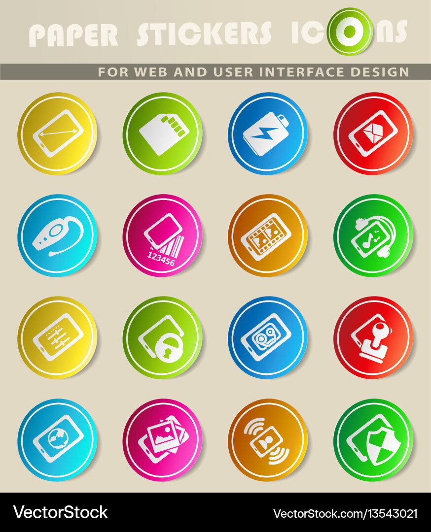 Smartphone specifications and functions Vector Image