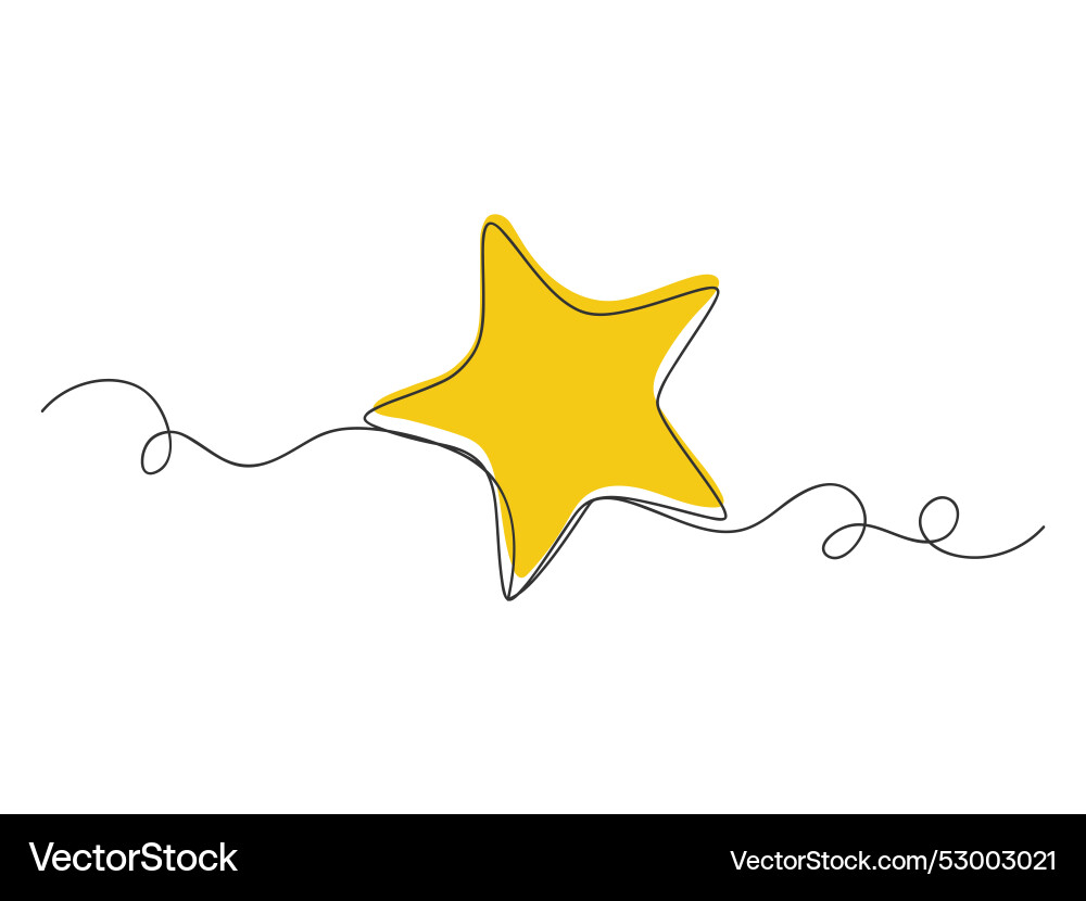 Star continuous one line drawing isolated Star continuous one line drawing isolated vector image