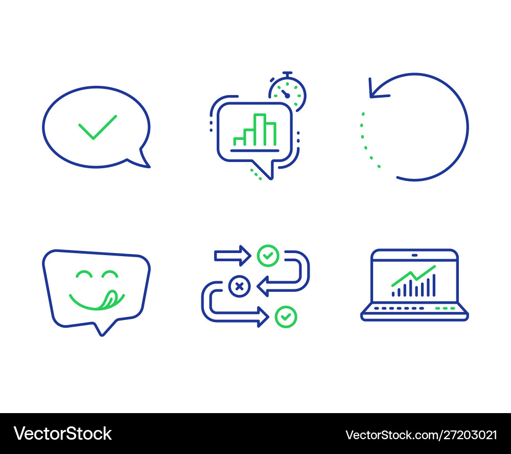 Statistics timer approved message and survey Statistics timer approved message and survey vector image