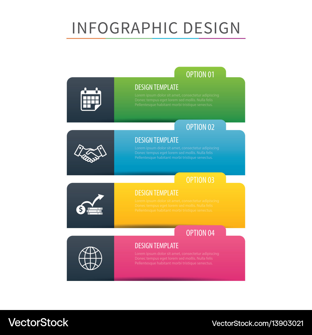 Tab Index Option Template vector image