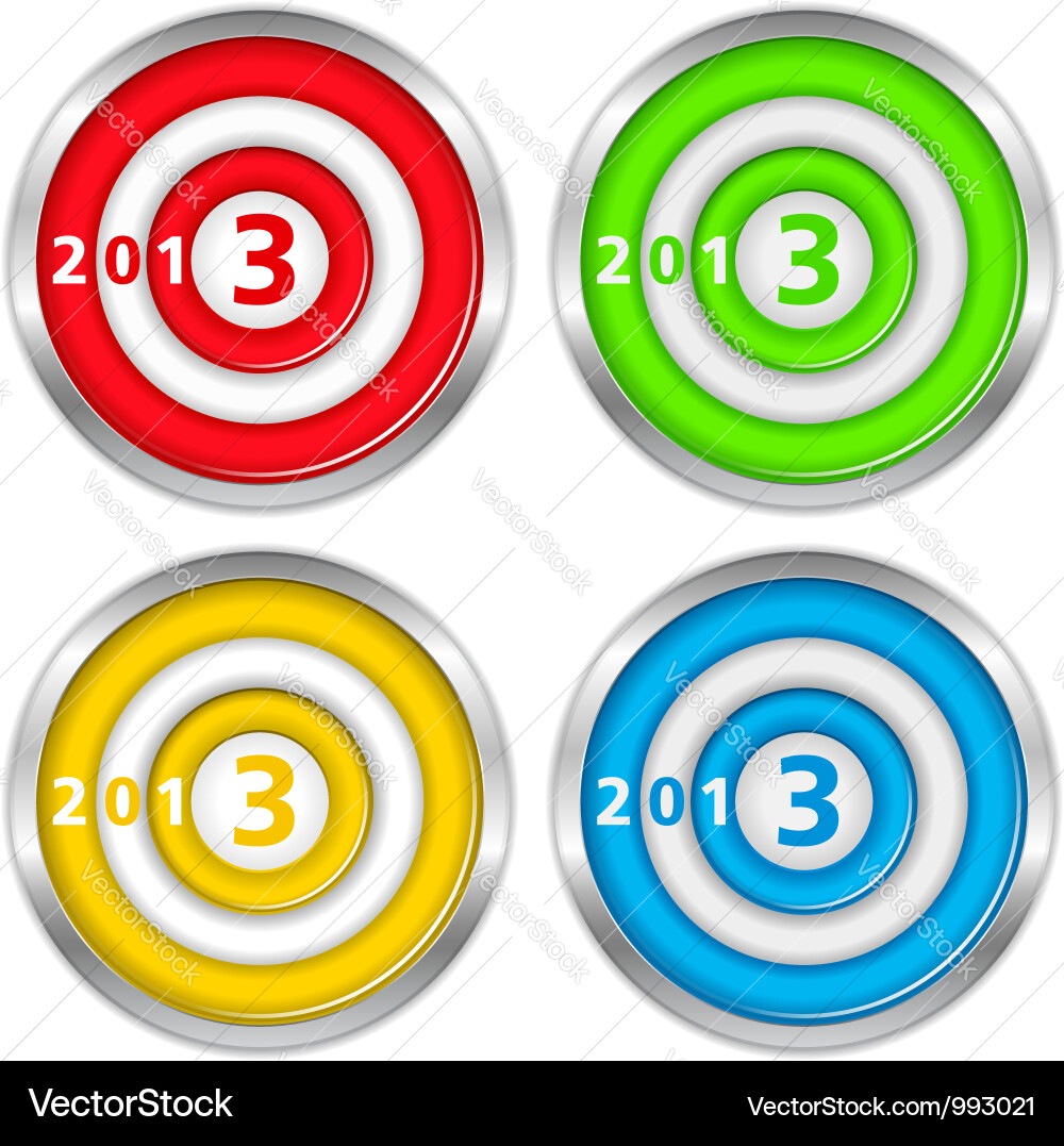 Targets with number 2013 Royalty Free Vector Image