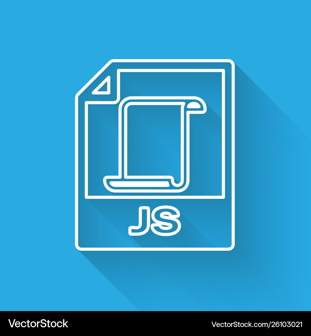 White js file document icon download button White js file document icon download button vector image