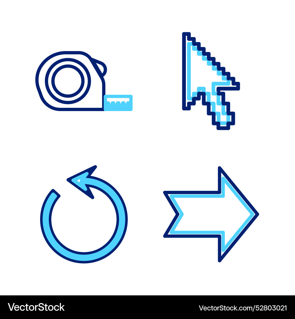 Zeilenpfeil aktualisieren Pixel Cursor Zeilenpfeil aktualisieren Pixel Cursor vektorbild
