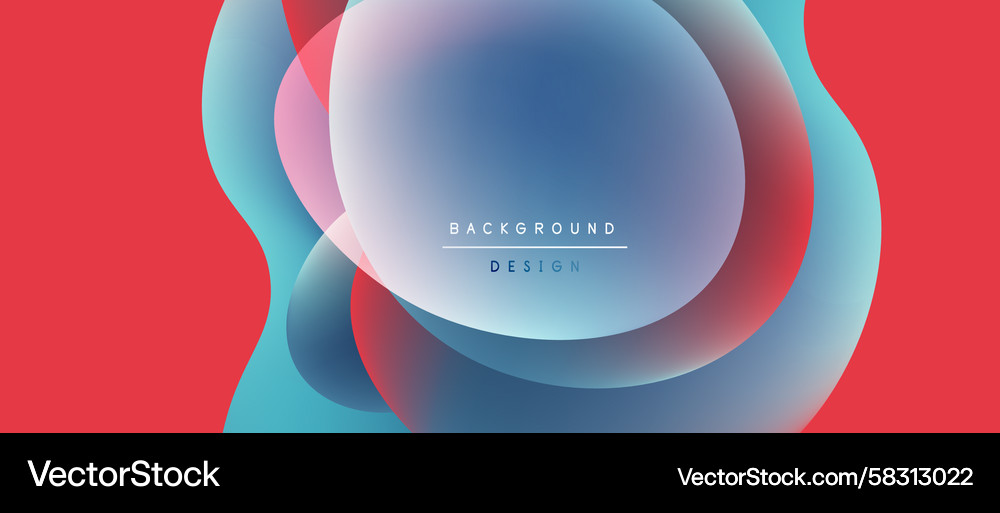Abstract fluid shapes overlap creating vibrant Abstract fluid shapes overlap creating vibrant Vector Image