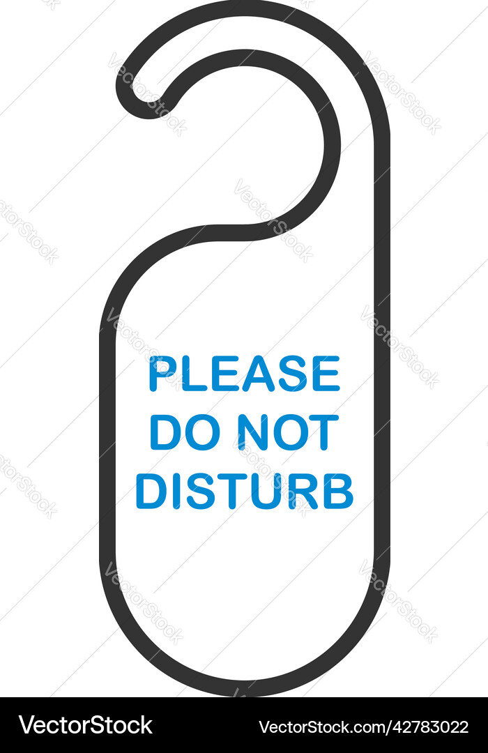 Dont disturb tag icon vector image