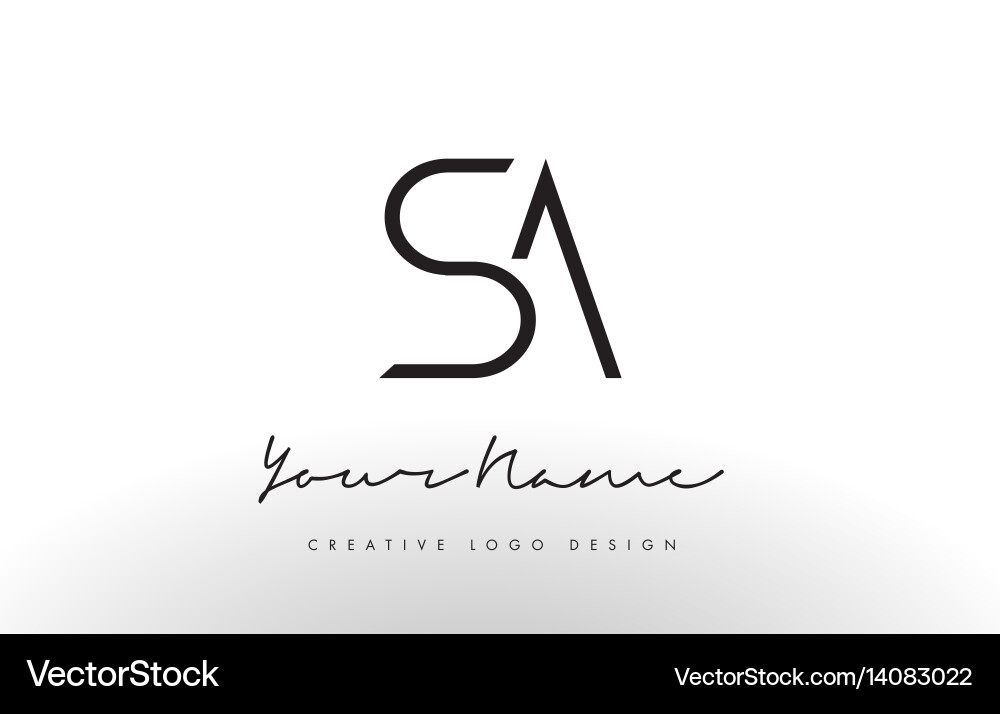 Elegantes SA Letter Logo - Modern & Minimalist Vektorbild