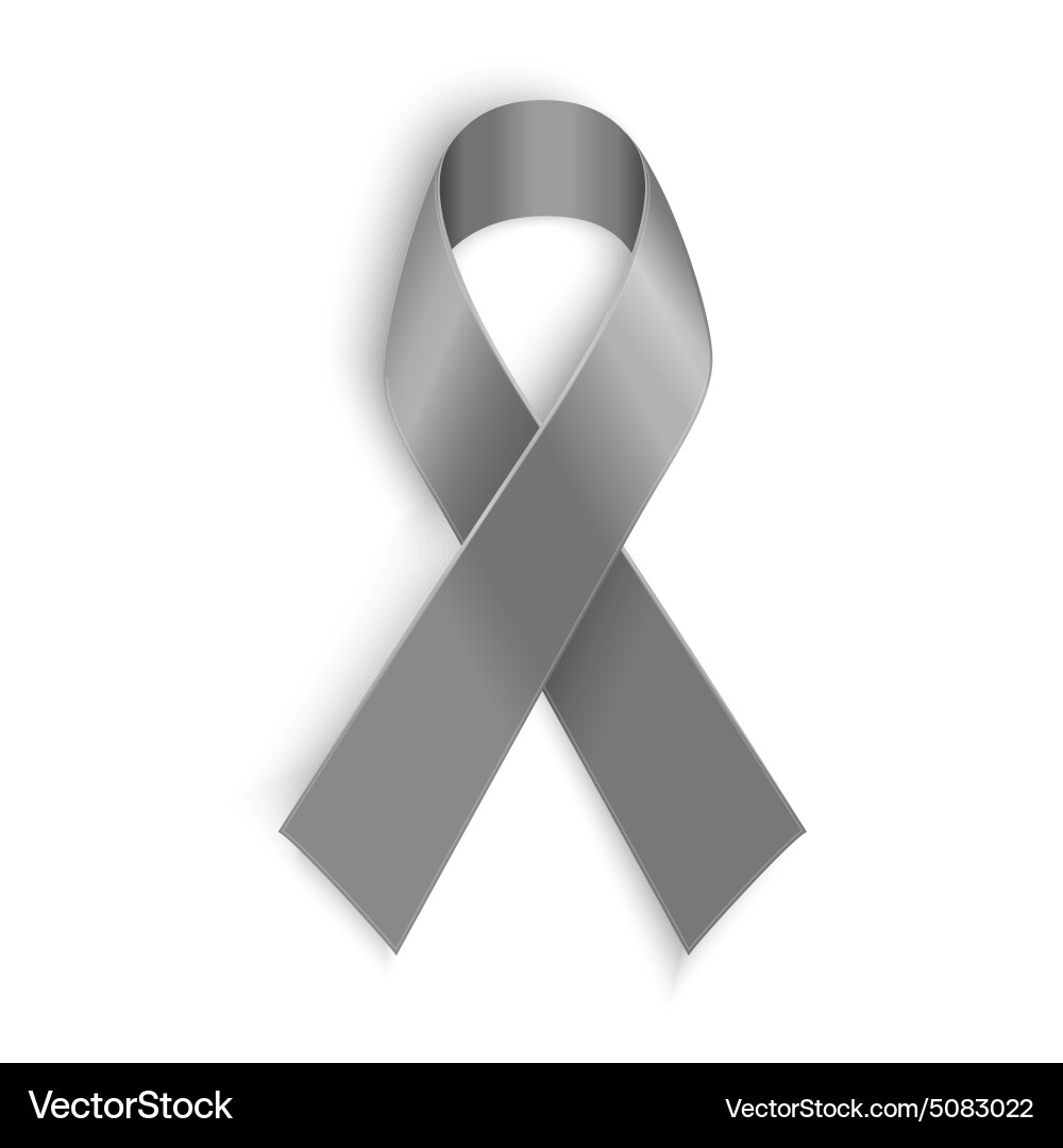 Grey Ribbon Symbol vector image