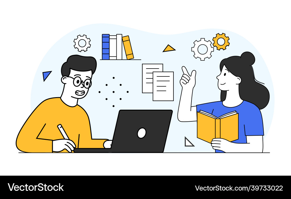 Home office concept Home office concept vector image