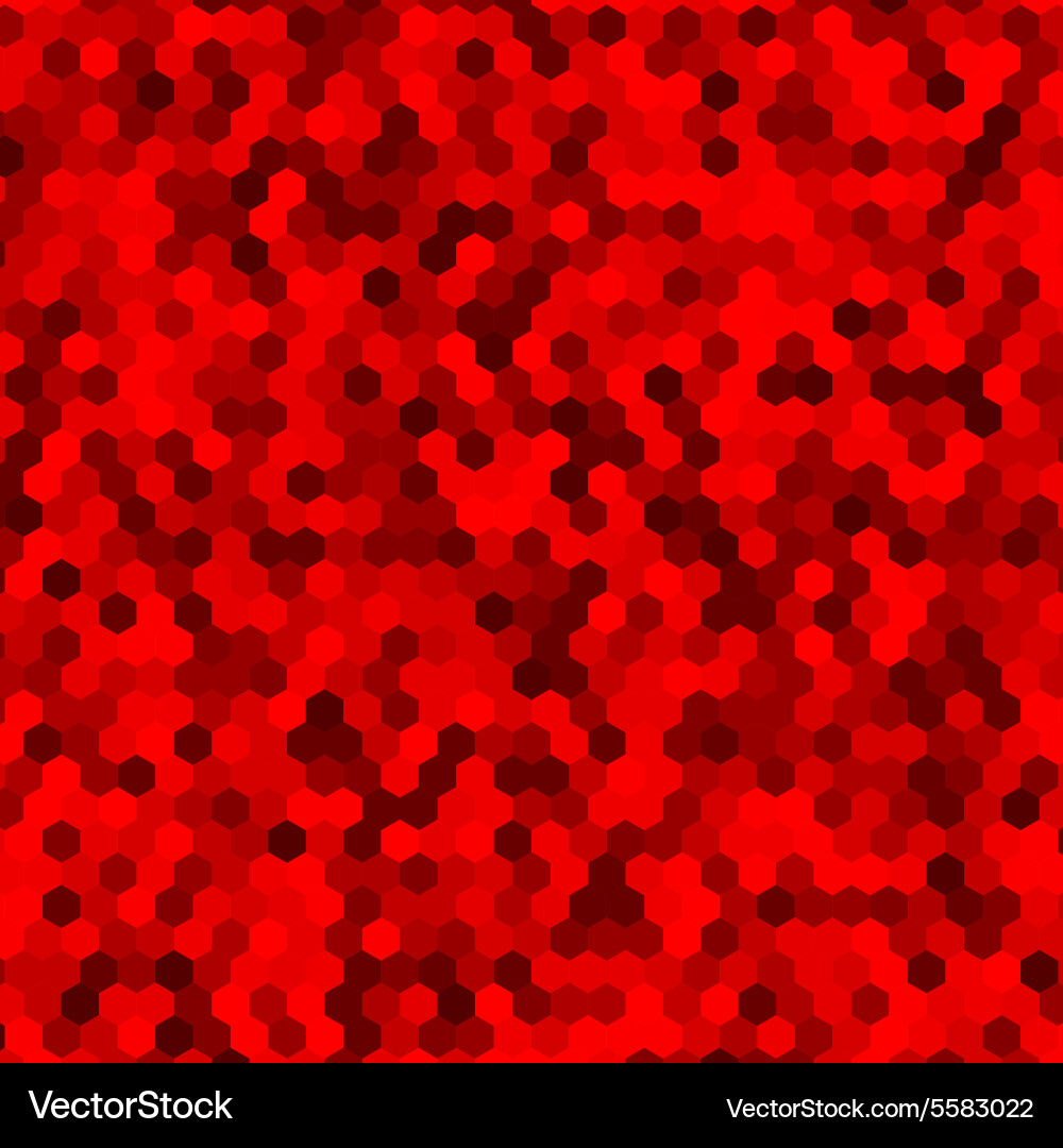 Honeycomb red pattern vector image