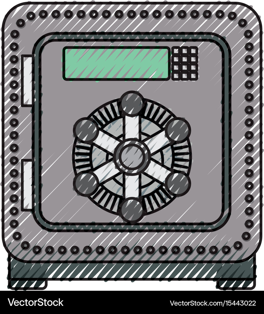 Isolated security box vector image