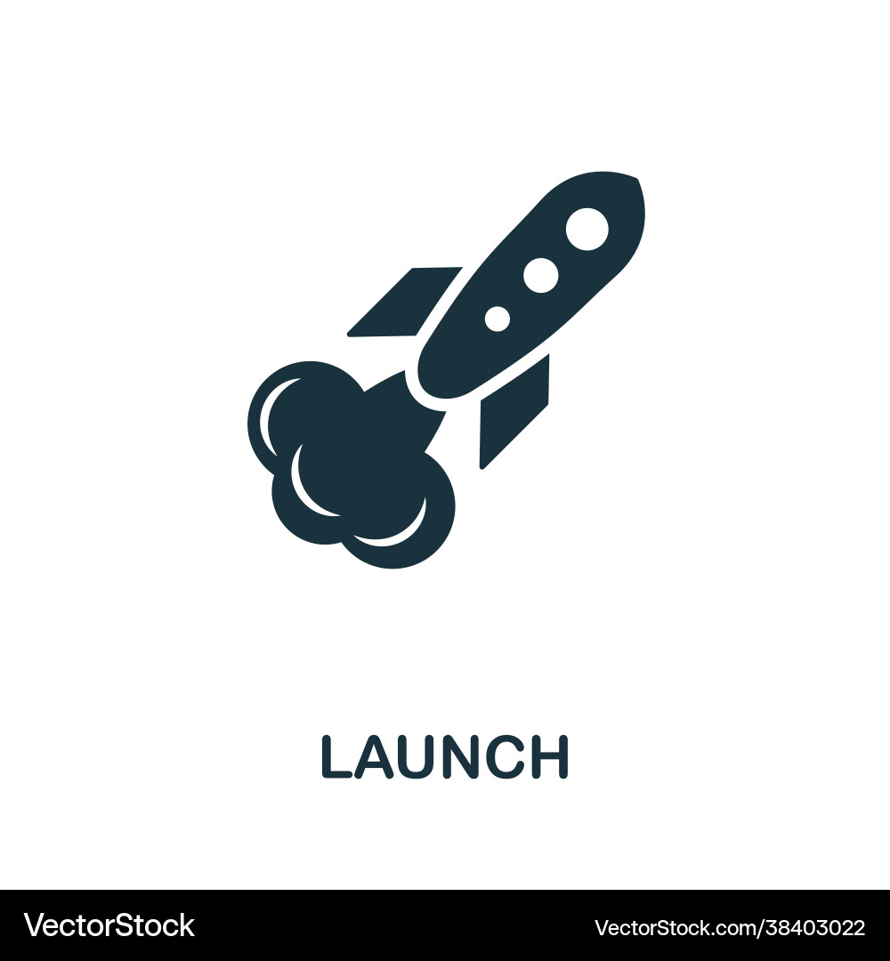 Launch icon simple creative element filled Launch icon simple creative element filled Vector Image