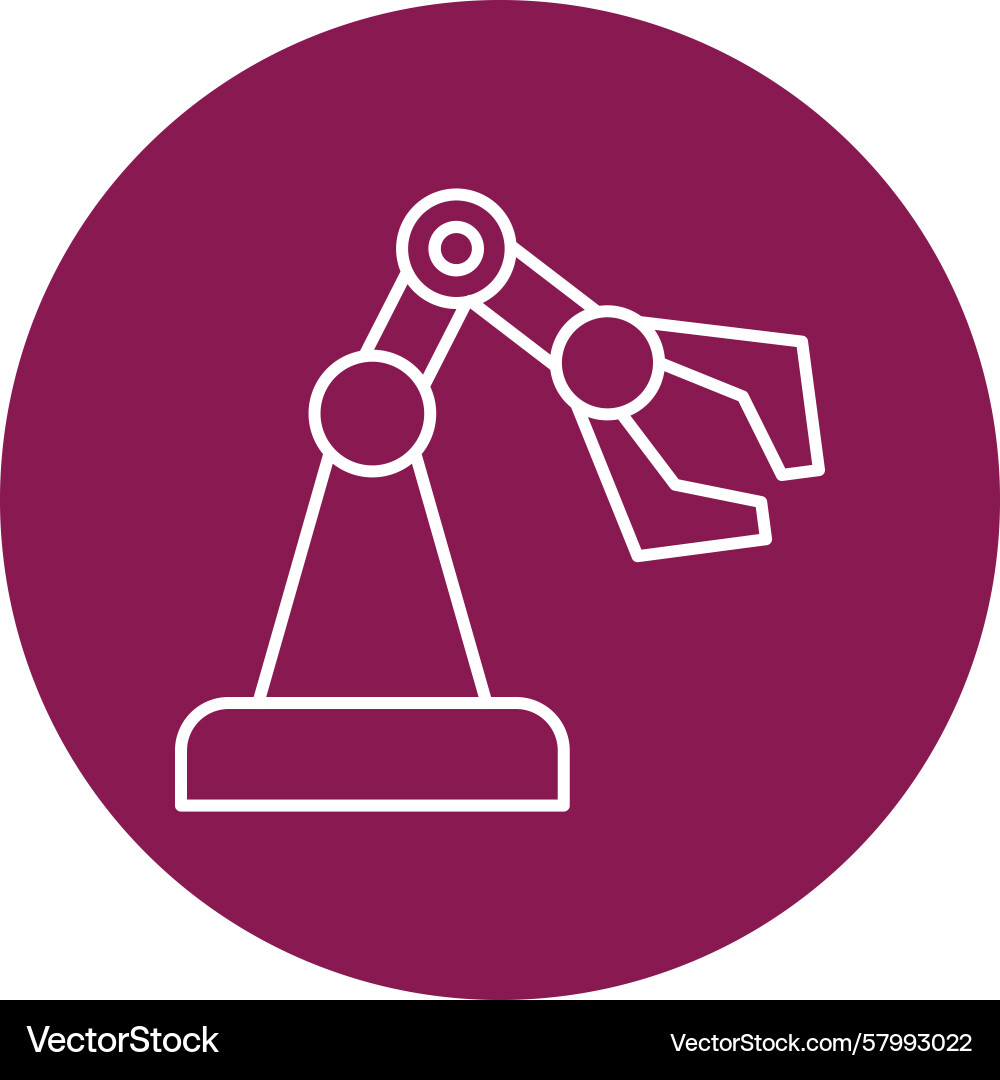Robot Arm Line Series Vector Image