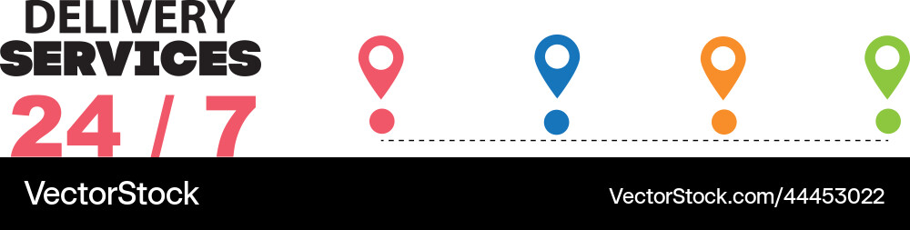 Route with dash line trace and finish point Route with dash line trace and finish point vector image