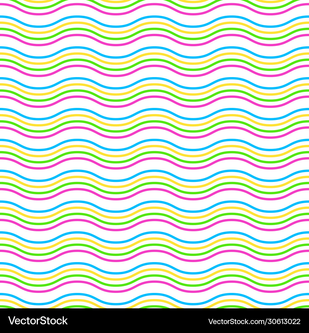 Seamless pattern colorful horizontal wavy Seamless pattern colorful horizontal wavy vector image