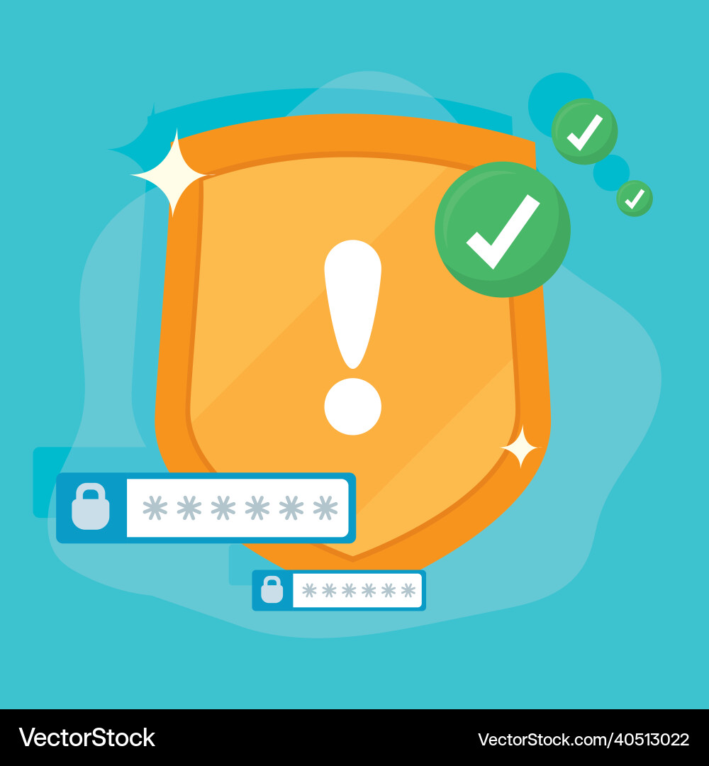 Secure password design vector image