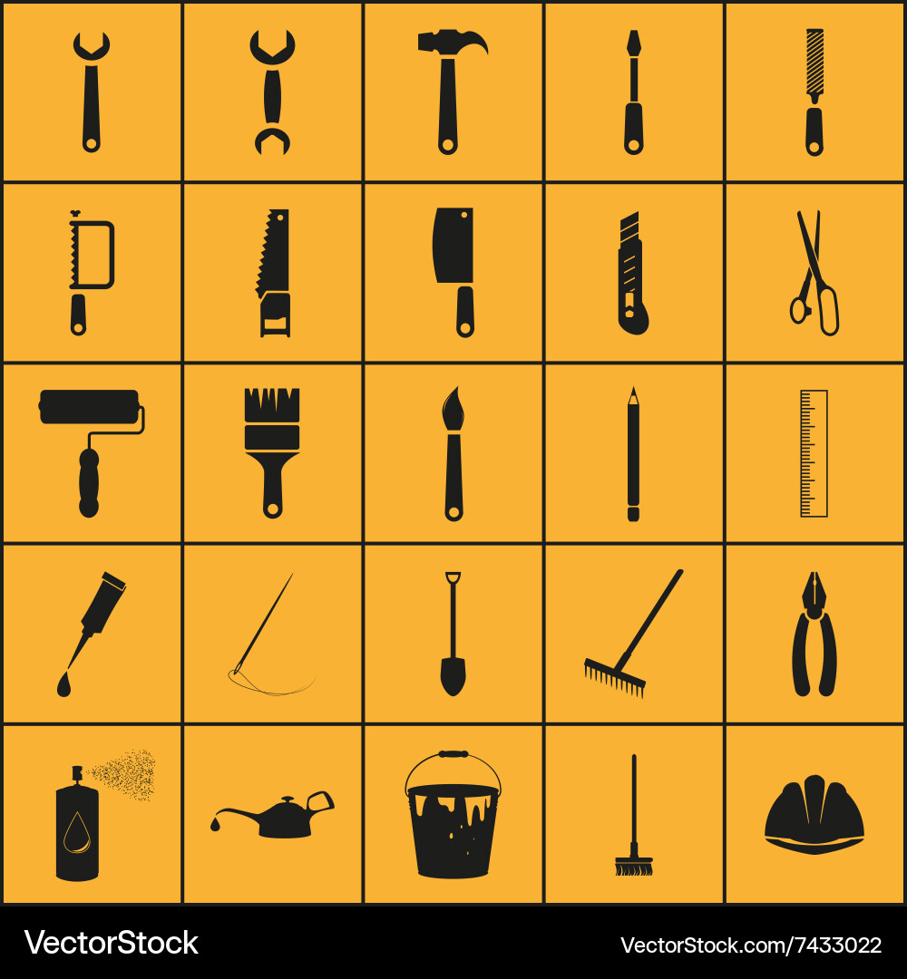 Simple set of tools related icons Vector Image