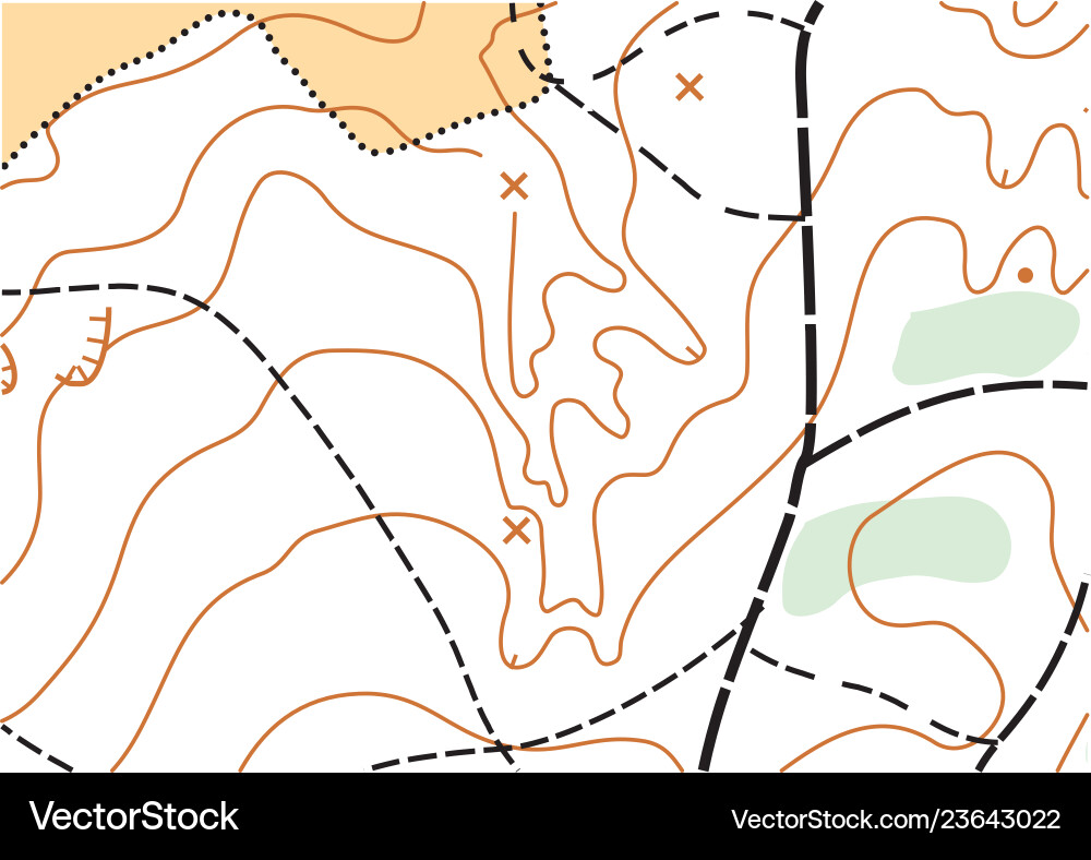 Topographic Color Map Fragment vector image