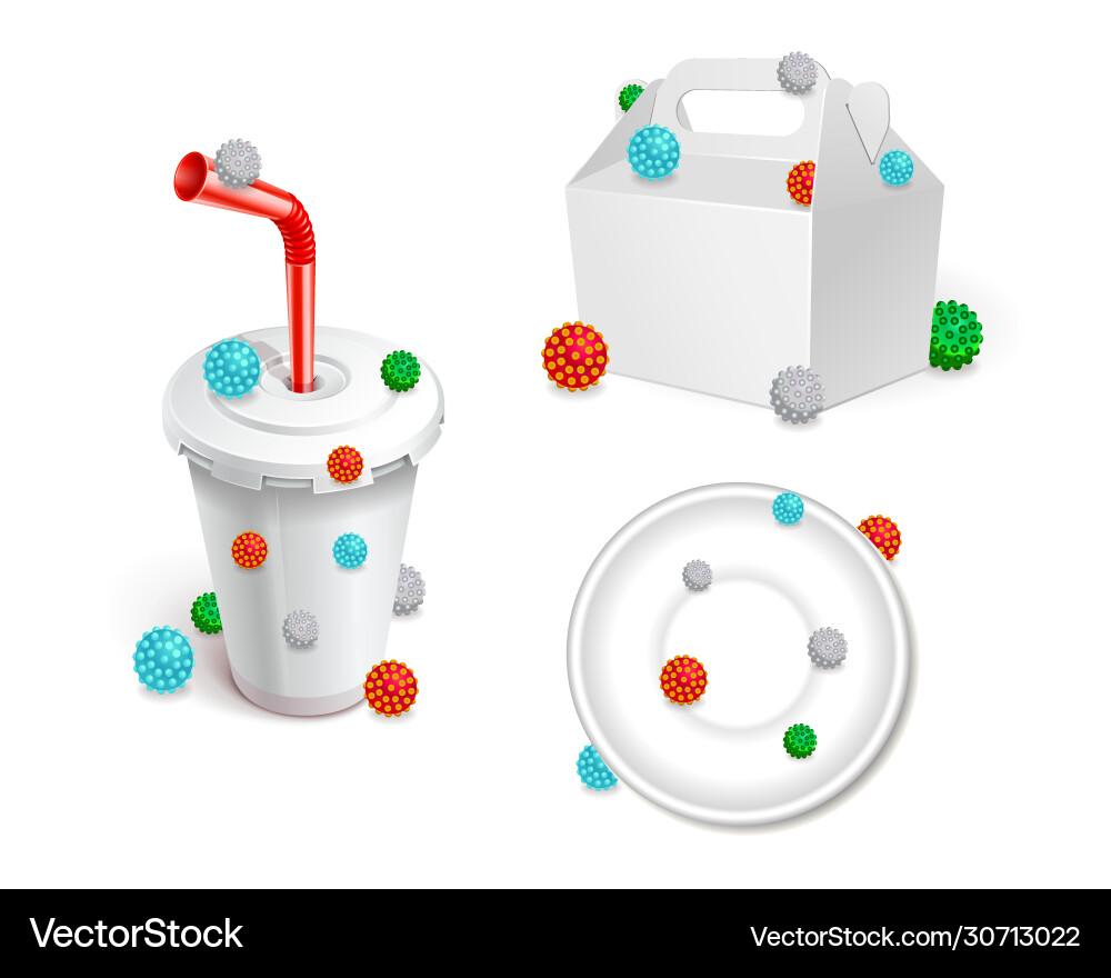 Virus on container-001 Vector Image