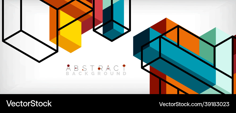 Abstract background 3d cubes cubic elements Abstract background 3d cubes cubic elements vector image