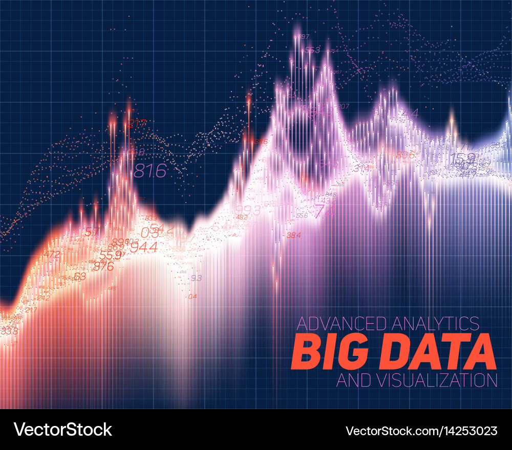 Abstract big data visualization vector image