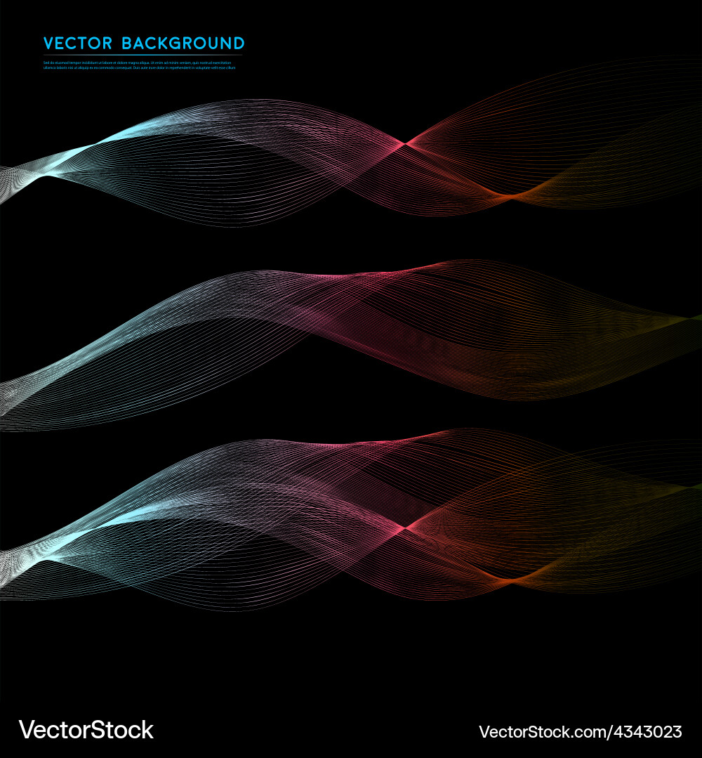 Abstract color waves design element vector image