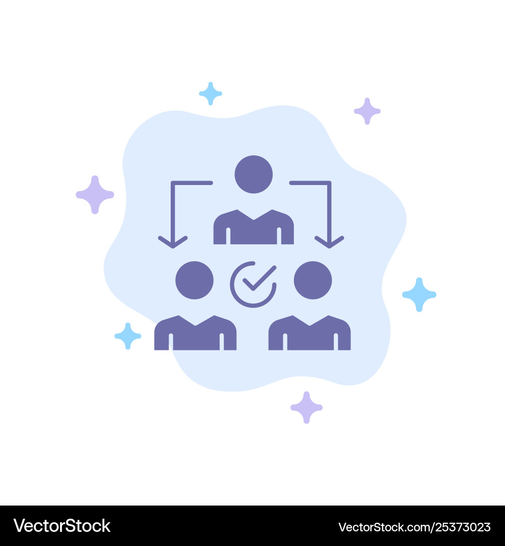 Assignment delegate delegating distribution blue Assignment delegate delegating distribution blue vector image