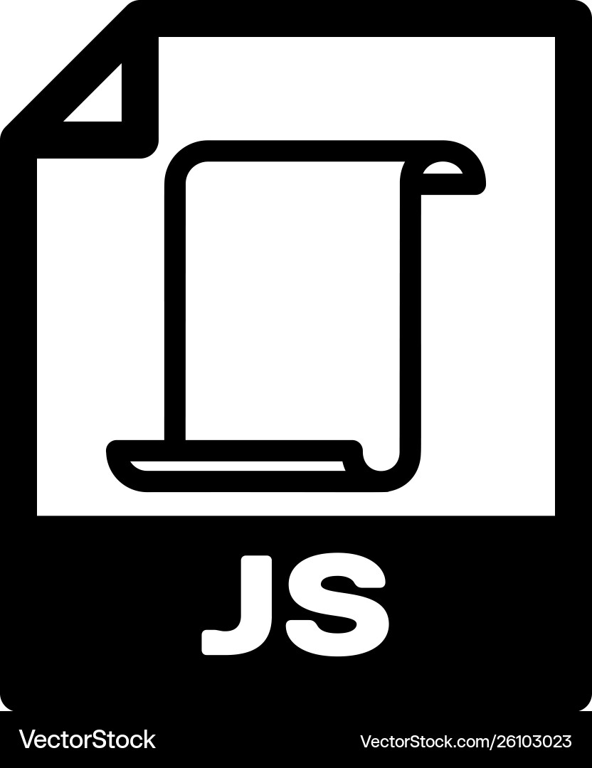 Black js file document icon download button Black js file document icon download button vector image