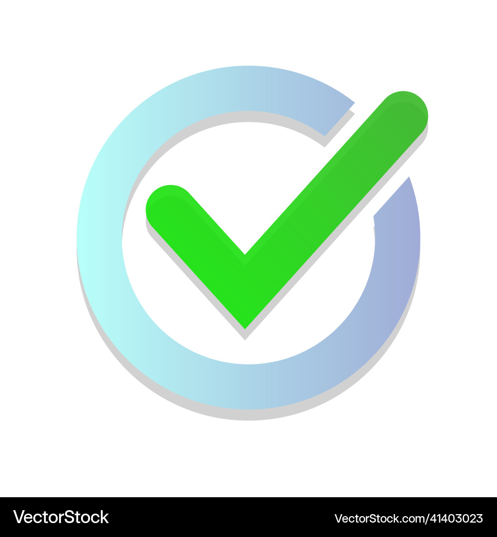 Checkbox or tick icon modern check mark design vector image