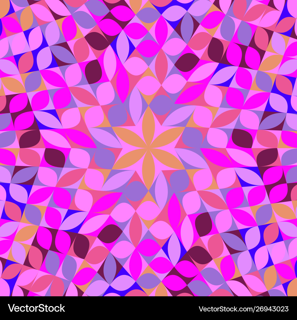 Colorful dynamic abstract circular tile pattern vector image