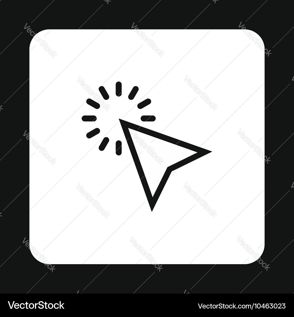 Cursor clicks icon simple style Vector Image